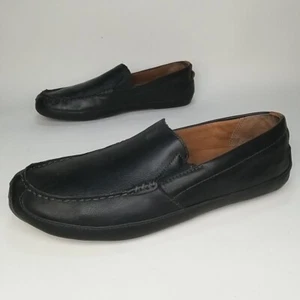 Olukai Akepa Moc Slip On Loafers Men's size 10.5 Black Leather - Picture 1 of 12