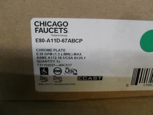 Grifos Chicago E80-A11D-67ABCP E-Tronic 80 0,35 GPM grifo de lavado sin tacto cromado - Imagen 1 de 1