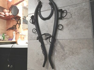 CUSTOM-Hair Dryer Holder Antique Metal Horse Harness Yoke Hame conversion - Picture 1 of 9