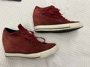 Größe 9 - Converse Chuck Taylor Lux Wedge Mid Red - Bild 1 von 6