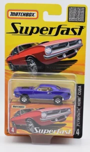 Matchbox New Superfast #4 Plymouth Hemi Cuda purple. blister card. Limited 8000 - Picture 1 of 2