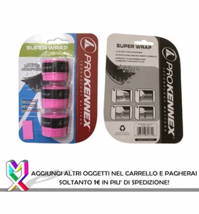 3 PRO KENNEX OVERGRIP SUPER WRAP Over Grip Tennis Fucsia Fuchsia - Foto 1 di 1