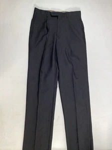 Mens Angelo Rossi Black Flat Front Dress Pants 30W NEW - Picture 1 of 5