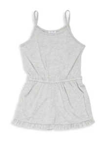 🔴 Splendid Ruffle Accented Short Romper Heather Grey NWT $38 Sz 12 SALE ! - Picture 1 of 4