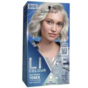 Schwarzkopf Live Colour Semi-Permanent Toner Ice White T1 No Brassy Toned Hair - Picture 1 of 1