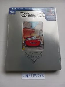 CARS DISNEY 100 STEELBOOK BRAND NEW OOP 4K UHD + BLU-RAY + DIGITAL - Picture 1 of 2