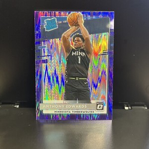 2020-21 Donruss Optic RC Anthony Edwards Purple Shock Prizm Rated Rookie #151