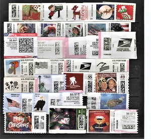 USA 31 Diff Stamps computer Off Paper Fine - Picture 1 of 1