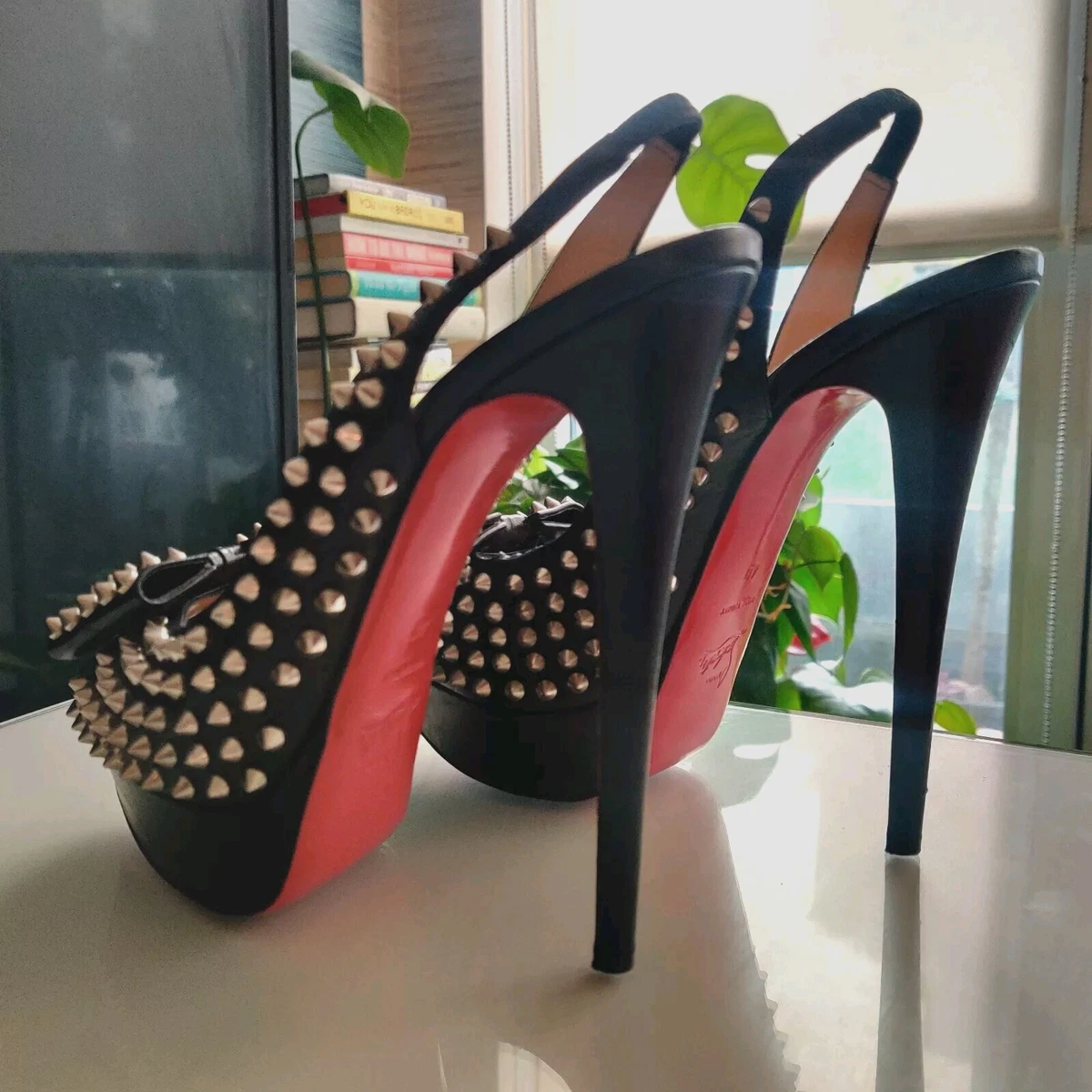 Christian Louboutin Black Heels for Women with Spikes for sale - eBay