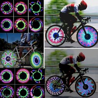 Cool MTB Bicycle Motorcycle Bike Cycling Tyre Tire Wheel Valve 32 LED Light Lamp