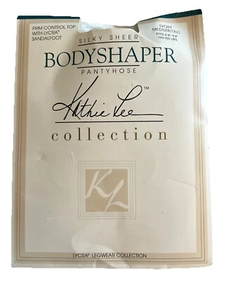 Kathie Lee Collection Vtg Size Medium/Tall Ivory Body Shaper Pantyhose Sheer - Image 1 of 2