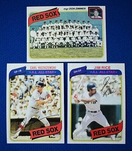 1980 TOPPS BOSTON Red Sox TEAM SET 29 CARDS NM/MT-MINT RICE/FISK/ECKERSLEY/YAZ - Picture 1 of 18