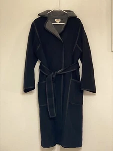 Vintage Talbots Women's 16 Black 80% Wool Coat Pockets EUC! Very Nice! - Picture 1 of 11