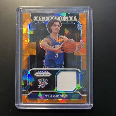 2021 Prizm Josh Giddey ORANGE ICE Rookie Patch SENSATIONAL SWATCHES  - Image 1 of 2