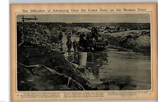 1917 Rotogravure Picture Wwi Anti Aircraft Gun Shell Damage Military Rr