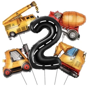 Four Construction Vehicle Balloon’s And One Balloon Number 2 - Picture 1 of 5