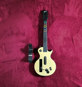 Wii Guitar Hero Gibson Les Paul 95125.805 Rojo Octano Amarillento con Correa - Probado - Imagen 1 de 15