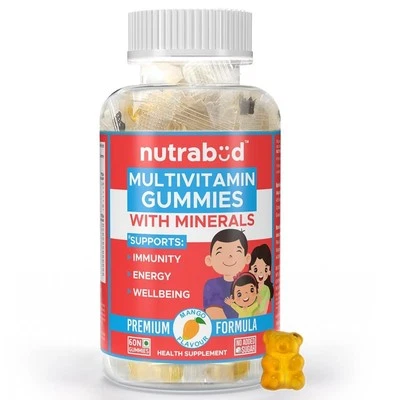 Gomitas multivitamínicas Nutrabud para niños, hombres, mujeres, adultos 60 unidades (paquete de 1) Foto 1 de 4