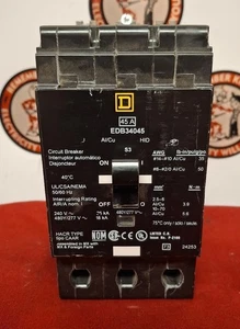 Disyuntor atornillable Square D EDB34045 3P 45AMP 480V SE ENVÍA EL MISMO DÍA - Imagen 1 de 2