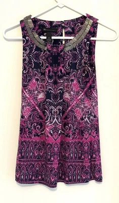 Top sin mangas para mujer Inc International Concepts azul rosa talla XS Foto 1 de 2