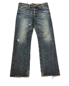 Men’ Adriana Goldschmied Jeans The Protege Slim Straight 38 x 33” Distressed - Picture 1 of 18