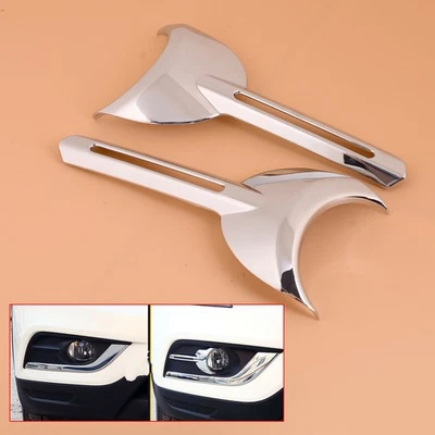 Chrome Front Bumper Fog Light Lamp Trim Cover Fits For Renault Koleos 2017 2018 - Image 1 of 3