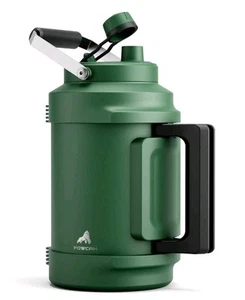 1 Gallone Isolierte Wasserflasche 2 in 1 Strohhalm Ausgießer Deckel Schwerlast RT16 - Bild 1 von 7