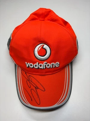 Jenson Button Hand Signed Cap Mclaren F1 Orange Vodafone Hat New Autographed - Image 1 of 4