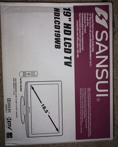 Sansui 19 Inch HD LCD TV HDLCD19WB PC Monitor Television With Remote New in Box - Picture 1 of 5