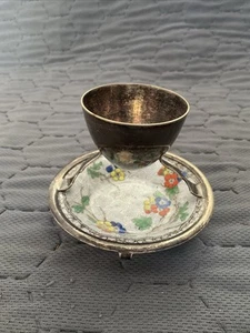 A Christopher Dresser antique novelty Egg Cup & Saucer by Royal Doulton C.1900's - Picture 1 of 10