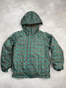 Burton Jacket Youth Small Plaid Hooded Snowboard Coat White Collection Winter - Picture 1 of 22