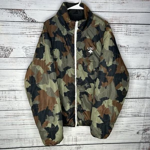 Lifted Research Group LRG Puffer Jacket Reversible Camo Black Skate Men’s Large - Picture 1 of 12