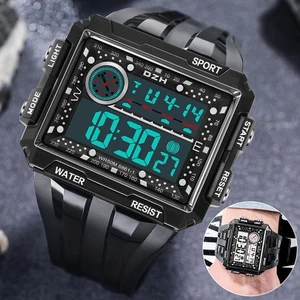Reloj Militar Pantalla LED Retroiluminado Grande Digital Impermeable Deportes - Imagen 1 de 12