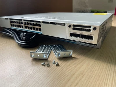 CISCO CATALYST 24 Port 10Gig UPoE w/NM-4-10G Module. 1100Watts. READ DESCRIPTION - Image 1 of 4