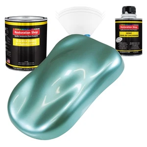 Restoration Shop Silver Aqua Metallic Acrylic Enamel Quart Kit, Auto Paint - Picture 1 of 5