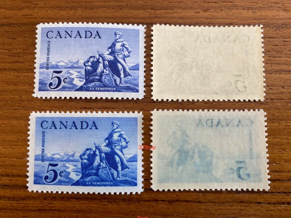 Estampilla de Canadá como nueva - 1958 5c LA VERENDRYE como nueva VARIEDAD TINTA ANILINA (UT 378var) Foto 1 de 1