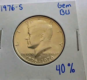 1967 und 1976-S Kennedy Half Dollar bankfrisch 40% Silbermünzen ** - Bild 1 von 2