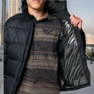 COLUMBIA Men's Pike Lake Omni Heat Puffer Parka/Jacket Black Sz Med. Black Read - Picture 1 of 7