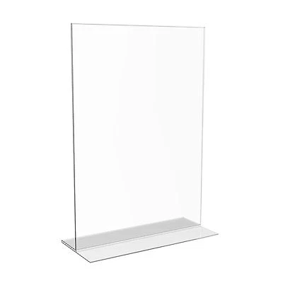 Acrylic Menu Holder Perspex Poster Leaflet Sign Display Stands A6 DL A5 A4 A3 - Image 1 of 2