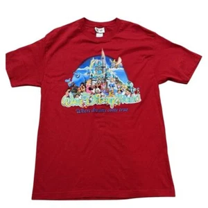 vintage WALT DISNEY WORLD T-Shirt Large cartoon mickey mouse aladdin mulan movie - Picture 1 of 9