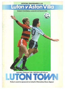 Luton Town v Aston Villa 1986-1987 Division One 14/02/1987 - Picture 1 of 1
