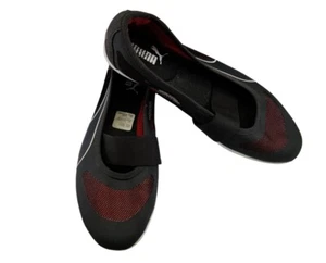 Puma Scuderia Ferrari Women Diva Ballerina Shoes Slip On Rec Black Sz 7.5 - Picture 1 of 17