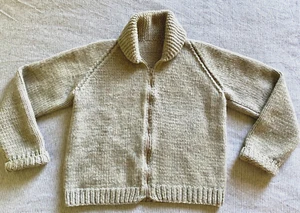True Vintage - 60s Women's Chunky Cardigan Shawl Collar - Sml/Size 8+ - PERFECT - Picture 1 of 13