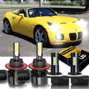 Combo For Pontiac Solstice 2006 2007 2008 2009 LED Headlight Hi/Lo+FogLight Bulb - Picture 1 of 11