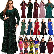 Long Bodycon Evening Party Dresses for Women African Plus Size Elegant Ball Gown