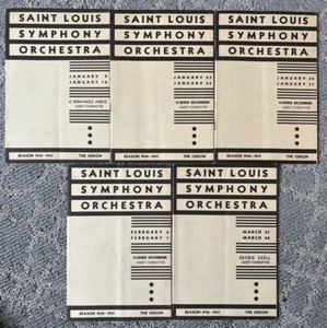 Saint Louis Symphony Orchestra Program Lot 1930-1931 (Jan-March) The Odeon - Picture 1 of 8