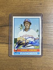 Fergie Jenkins Signed 1976 Topps Card Rangers Auto
