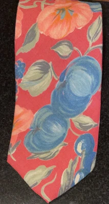 Corbata floral roja Banana Republic Safari & Travel Clothing Co. 100 % algodón vintage Foto 1 de 4