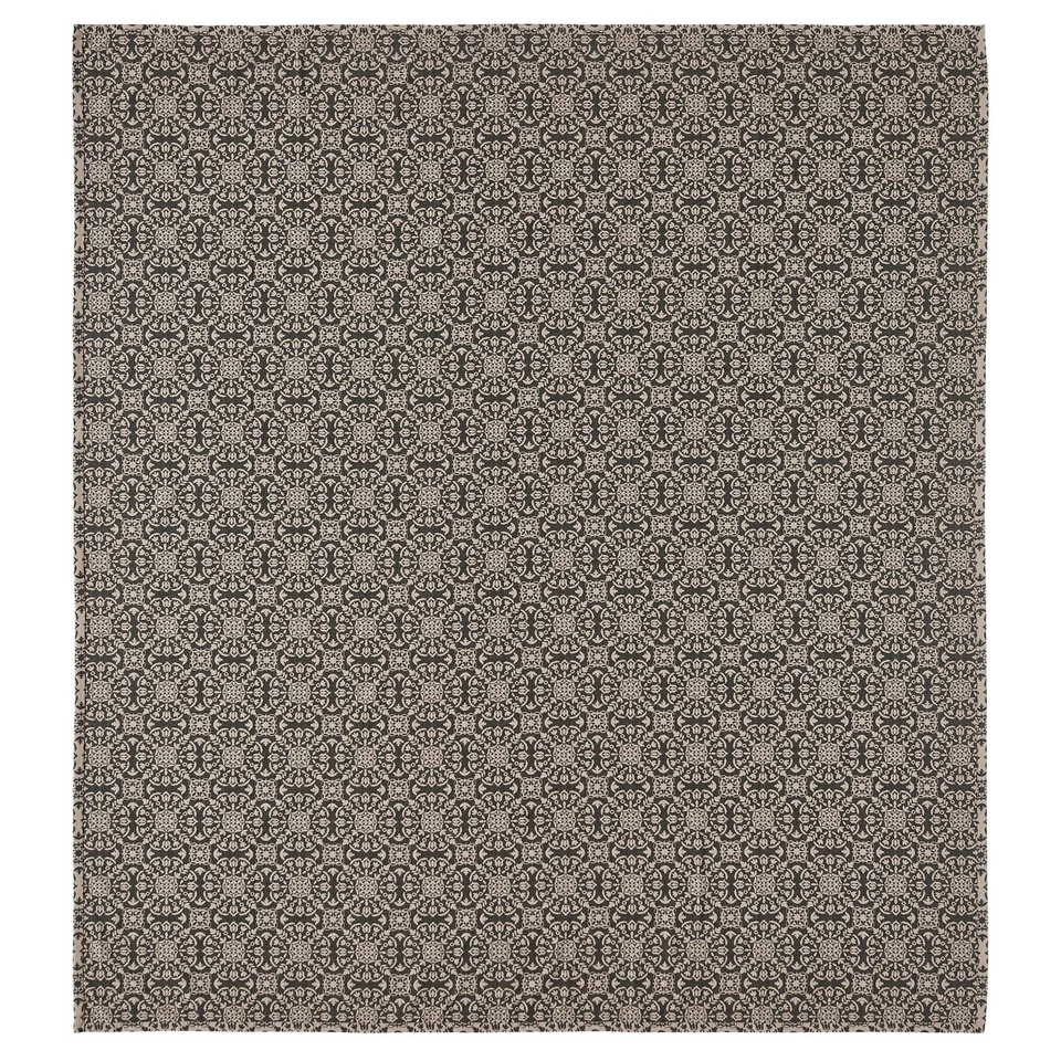 New Primitive MEDALLION OAT BLACK QUEEN COVERLET Bedspread Cover - Image 1 of 3