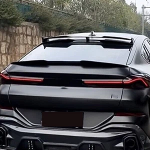 Alerón labial de techo trasero negro brillante apto para BMW X6 G06 F96 M Sport 2019+ - Imagen 1 de 13